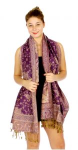 serenita D32 Outlined paisley Pashmina 15N fashionunic