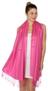 serenita D45 Silky Solid Wedding Pashmina 54 Magenta