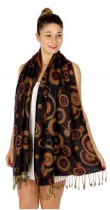 serenita D26 Pashmina Multi Circle B Black fashionunic