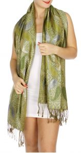 serenita D10 Lurex Paisley Pashmina 10 fashionunic