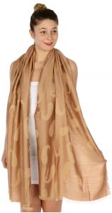 serenita D34 Reversible baby paisley pashmina Beige