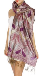 serenita D10 Lurex Paisley Pashmina 08 fashionunic