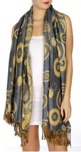 serenita D26 Pashmina Multi Circle B Grey fashionunic