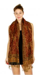 serenita D32 Outlined paisley Pashmina 16 fashionunic