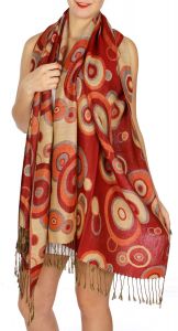 serenita D26 Pashmina Multi Circle Rose fashionunic