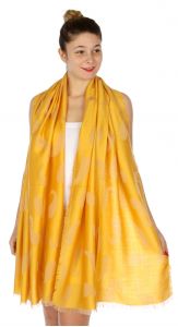 serenita D34 Reversible baby paisley pashmina Yellow