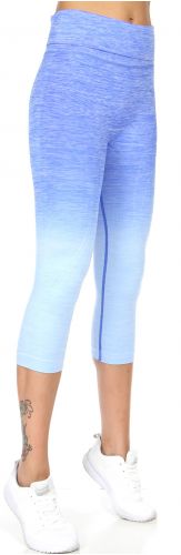 Wholesale A25 Active heathered ombre capri leggings R.blue