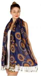 serenita D26 Pashmina Multi Circle R Blue fashionunic