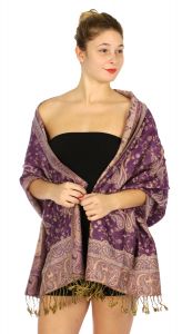 serenita D32 Outlined paisley Pashmina 15N fashionunic