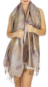 serenita D10 Lurex Paisley Pashmina 13 fashionunic
