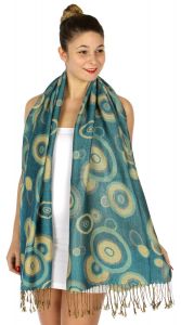 serenita D26 Pashmina Multi Circle Aqua fashionunic