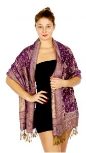 serenita D32 Outlined paisley Pashmina 15N fashionunic