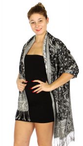 serenita D32 Outlined paisley Pashmina 24 fashionunic
