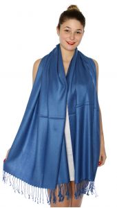 serenita D45 Silky Solid Wedding Pashmina 53 Patriot