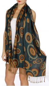 serenita D26 Pashmina Multi Circle Forest fashionunic
