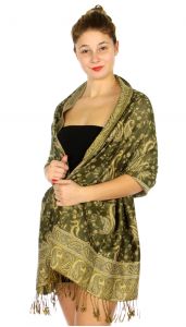 serenita D32 Outlined paisley Pashmina 11N fashionunic