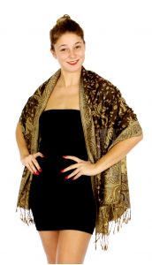 serenita D32 Outlined paisley Pashmina 09 fashionunic