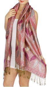 serenita D10 Lurex Paisley Pashmina 07 fashionunic