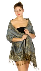 serenita D32 Outlined paisley Pashmina 14 fashionunic