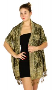 serenita D32 Outlined paisley Pashmina 11N fashionunic