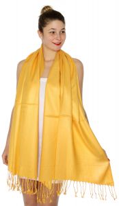 serenita D45 Silky Solid Wedding Pashmina 41 Marigold