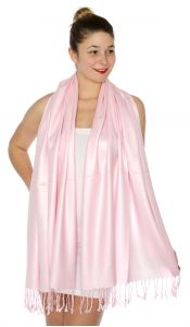 serenita D45 Silky Solid Wedding Pashmina 32 L Pink