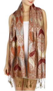 serenita D10 Lurex Paisley Pashmina 05 fashionunic