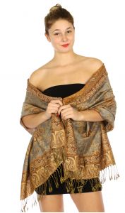 serenita D32 Outlined paisley Pashmina 18 fashionunic