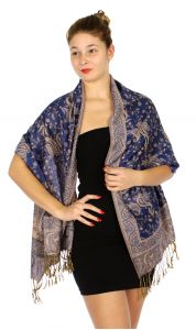 serenita D32 Outlined paisley Pashmina 08N fashionunic
