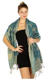 serenita D32 Outlined paisley Pashmina 20 fashionunic
