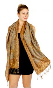 serenita D32 Outlined paisley Pashmina 18 fashionunic