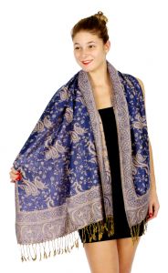 serenita D32 Outlined paisley Pashmina 08N fashionunic