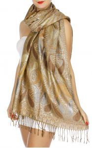 serenita D10 Lurex Paisley Pashmina 15 fashionunic