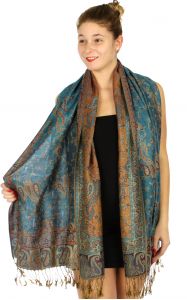 serenita D32 Outlined paisley Pashmina 13 fashionunic