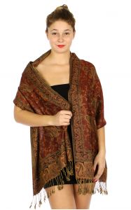 serenita D32 Outlined paisley Pashmina 16 fashionunic