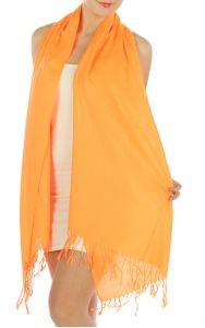 serenita D12 Neon silky solid pashmina 802 Orange