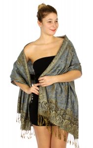 serenita D32 Outlined paisley Pashmina 14 fashionunic