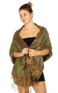 serenita D32 Outlined paisley Pashmina 17 fashionunic