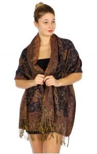 serenita D32 Outlined paisley Pashmina 19 fashionunic