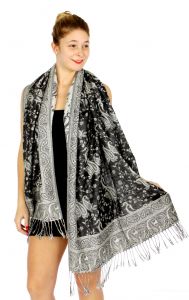 serenita D32 Outlined paisley Pashmina 24 fashionunic