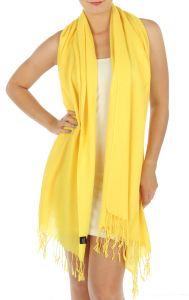 serenita D12 Neon silky solid pashmina 801 Yellow