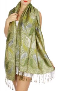 serenita D10 Lurex Paisley Pashmina 10 fashionunic