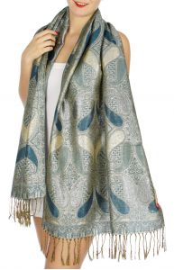 serenita D10 Lurex Paisley Pashmina 12 fashionunic