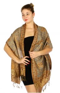 serenita D32 Outlined paisley Pashmina 18 fashionunic