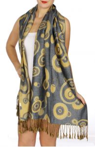 serenita D26 Pashmina Multi Circle B Grey fashionunic