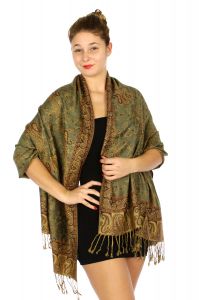 serenita D32 Outlined paisley Pashmina 17 fashionunic