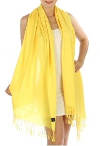 serenita D12 Neon silky solid pashmina 801 Yellow