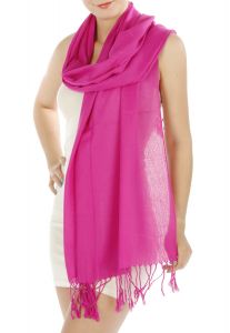 serenita D12 Neon silky solid pashmina 804 Crush berry