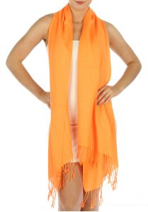serenita D12 Neon silky solid pashmina 802 Orange