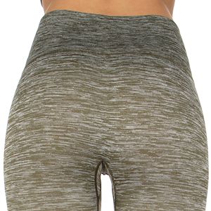 SERENITA E34E Workout yoga long leggings ombre print Green/Khaki